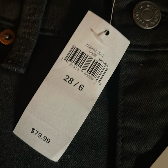 NWT Banana Republic fade resistant mid rise black skinny jeans size 6/28 stretch - Picture 9 of 13